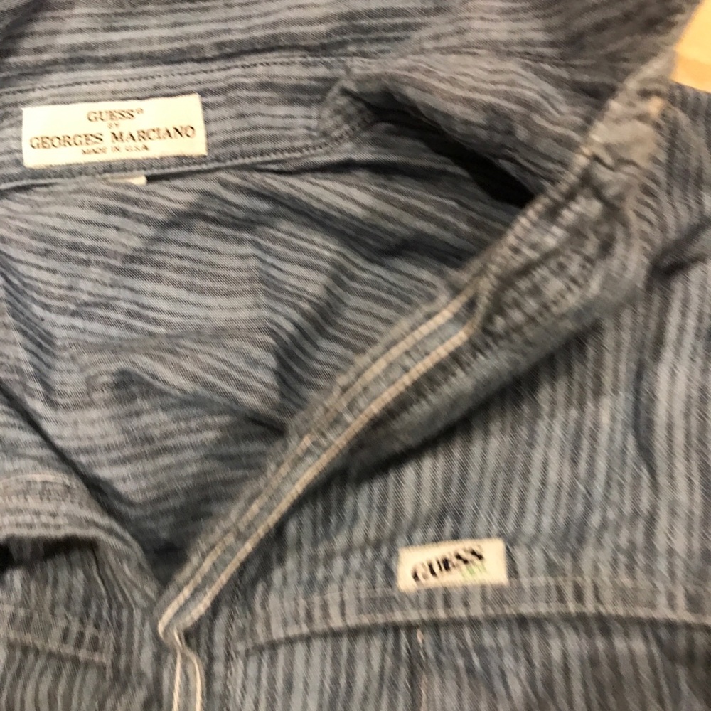 2 vintage guess made in USA button up shirts